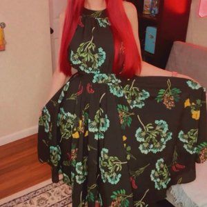 Maybelle Gathered Swing Dress by Pinup Girl Clothing (small)